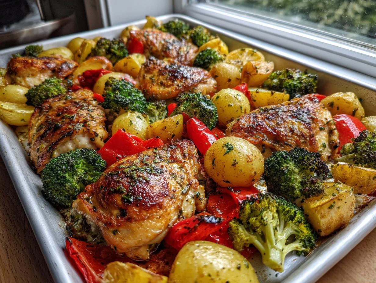 Sheet Pan Lemon Herb Chicken and Veggies