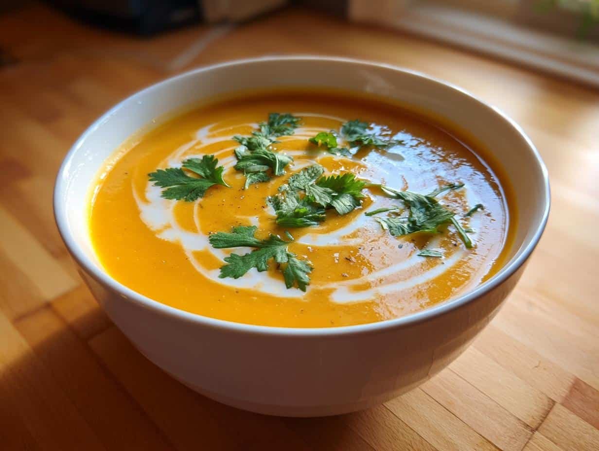 Incredible Silky Butternut Squash Soup with Coconut & Ginger Recipe