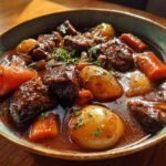 Slow Cooker Beef Stew with Red Wine and Herbs