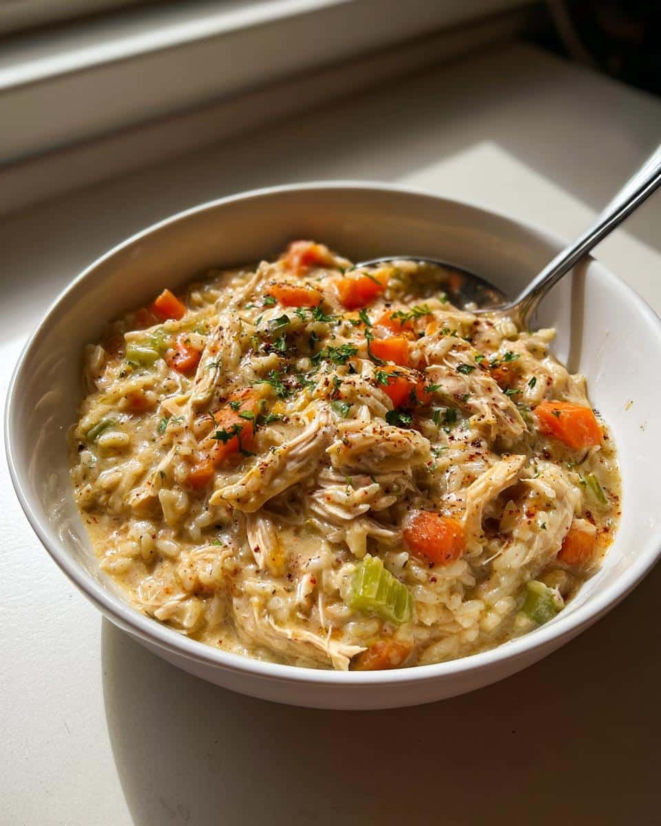 Slow Cooker Creamy Chicken and Rice with Vegetables - detail 1