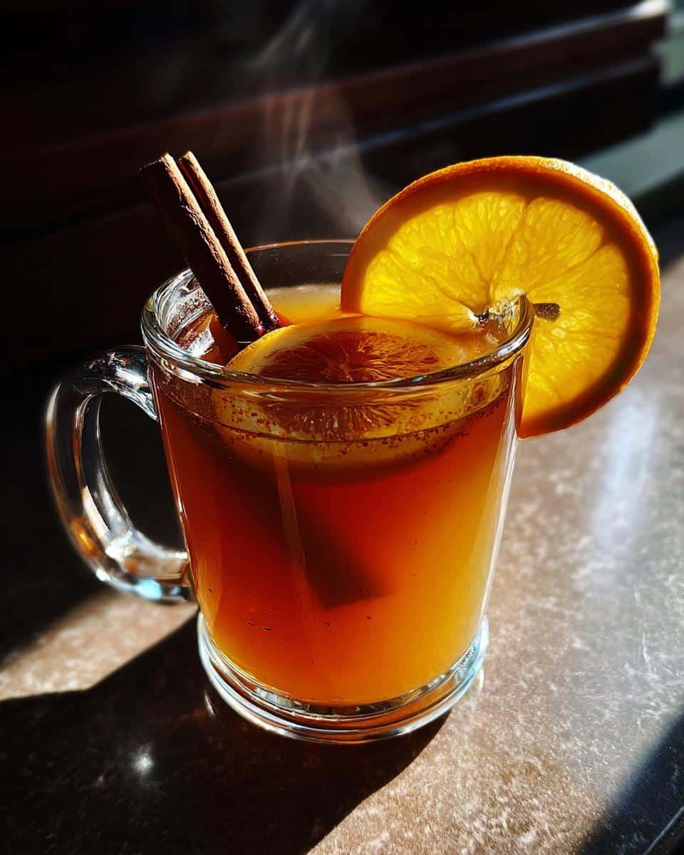 Slow Cooker Spiced Apple Cider with Orange and Cinnamon - detail 1