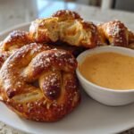 Soft Pumpkin Beer Pretzels with Chipotle Cheese Dip