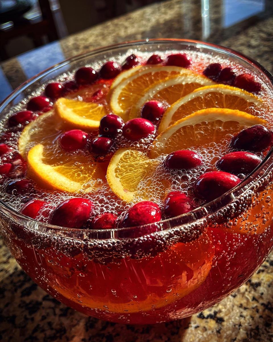 Sparkling Apple Cider Punch with Cranberries - detail 1