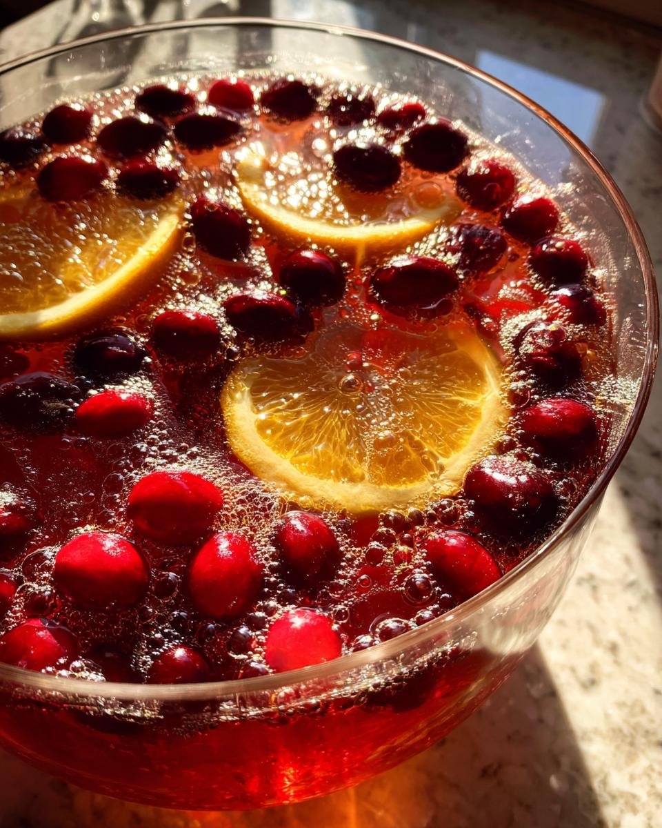 Sparkling Apple Cider Punch with Cranberries - detail 2