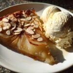 Spiced Pear and Almond Galette with Vanilla Bean Ice Cream