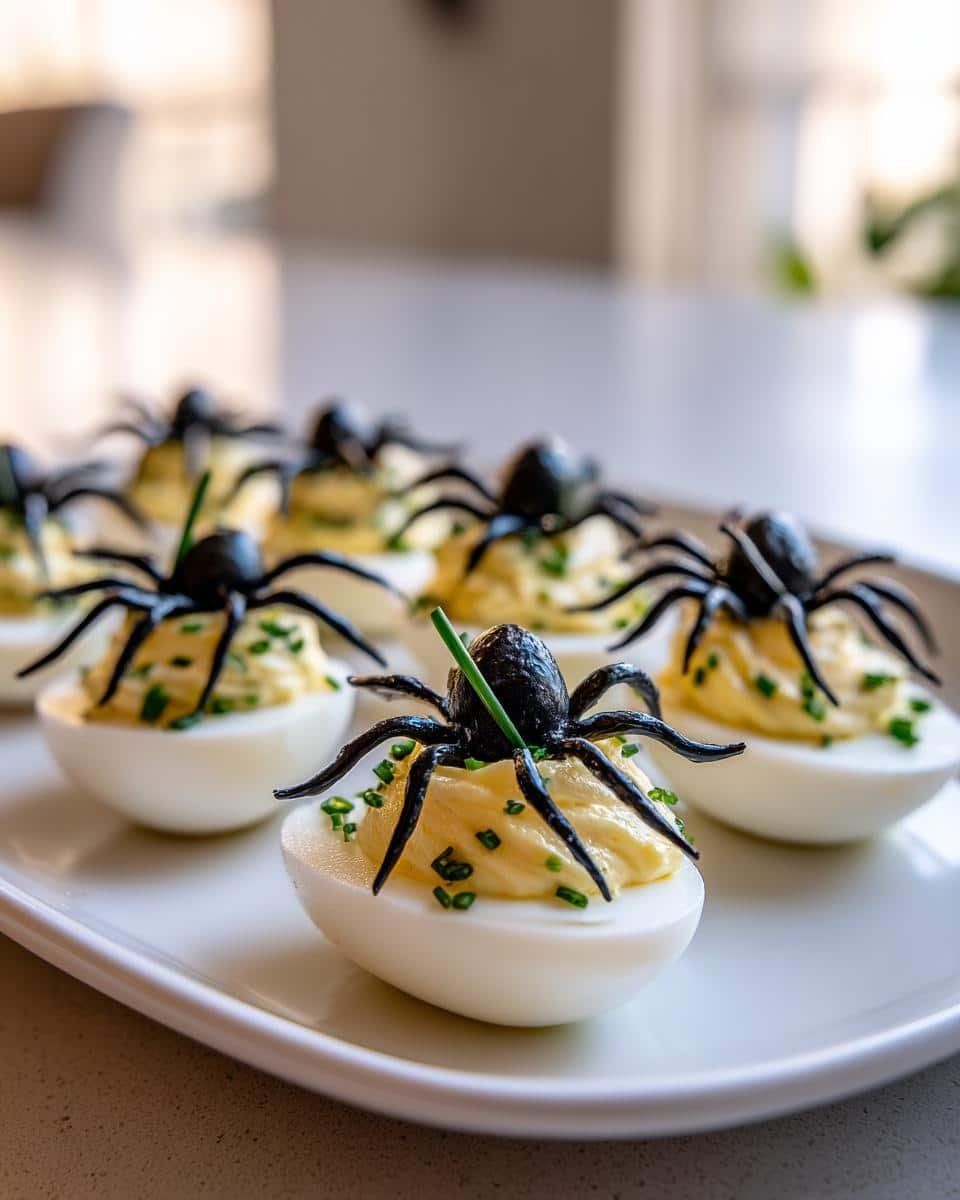 Spooky Spider Deviled Eggs for Halloween Party - detail 1