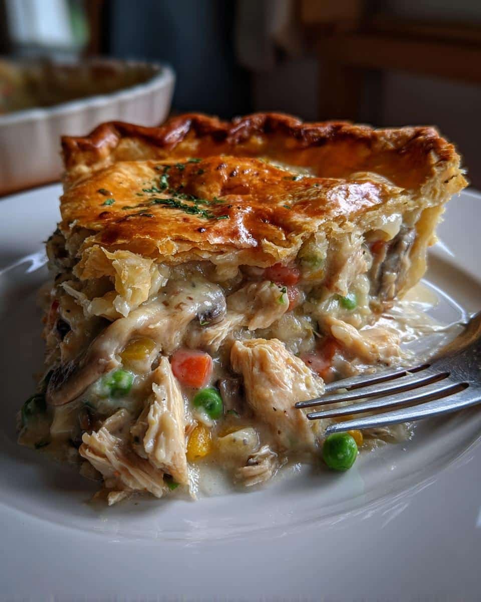 Turkey and Mushroom Pot Pie. - detail 1