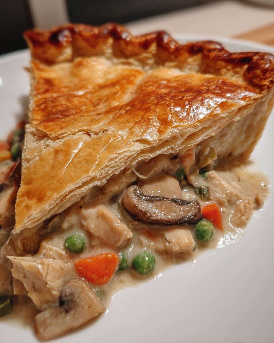 Turkey and Mushroom Pot Pie. - detail 2