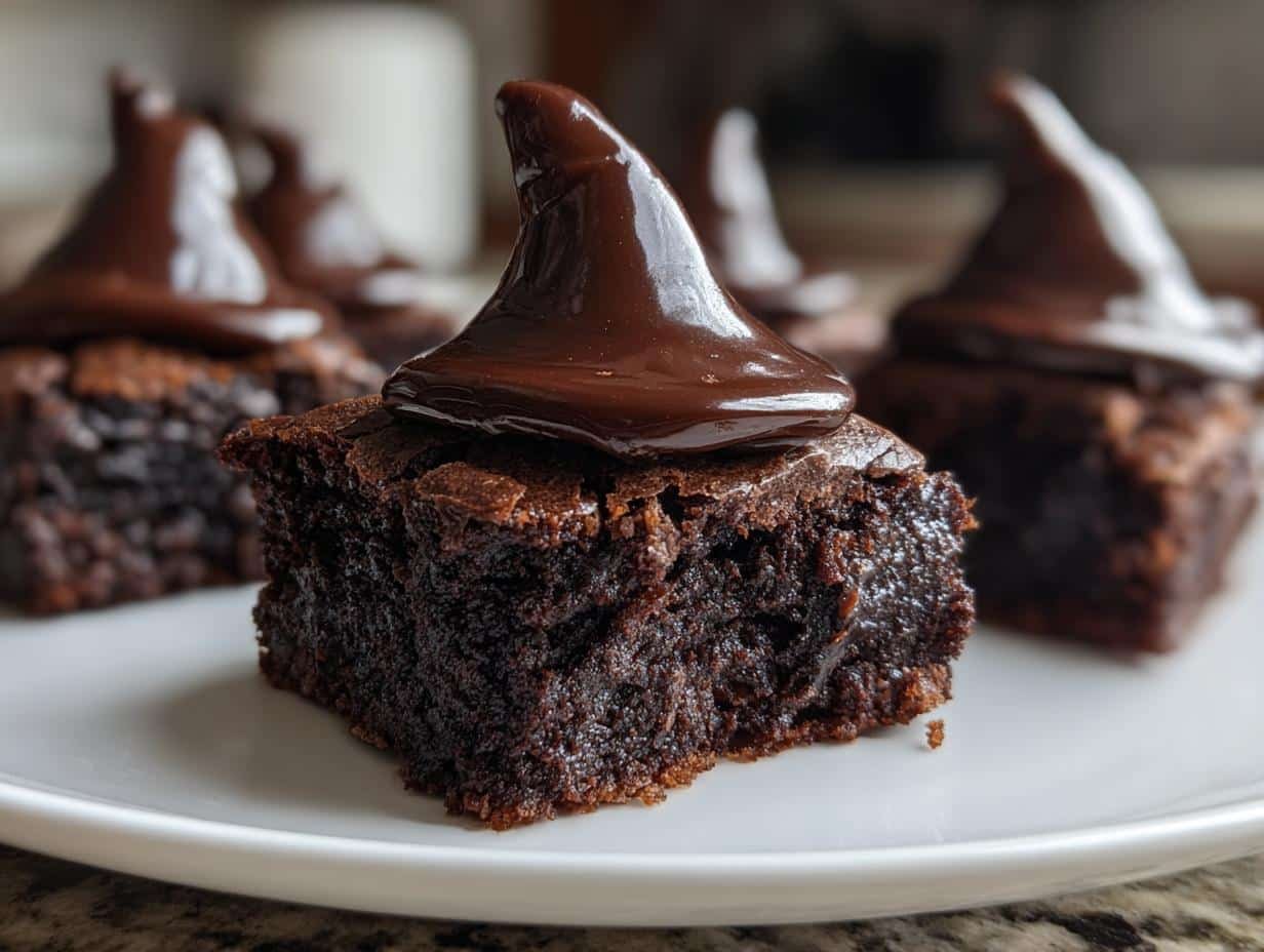 20-Minute Witch Hat Brownies: Perfectly Spooky Chocolate Ganache Treat