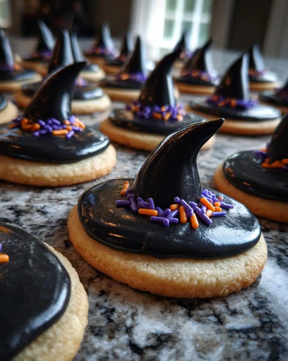 Witch Hat Cookies (Sugar cone on a cookie with frosting) - detail 1