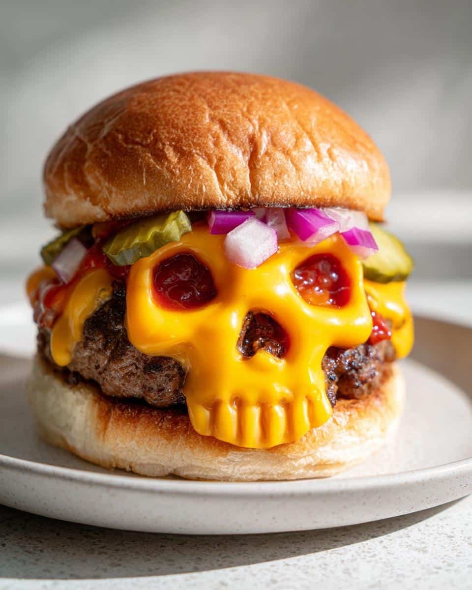 Cheeseburger Skulls Halloween Dinner - detail 1
