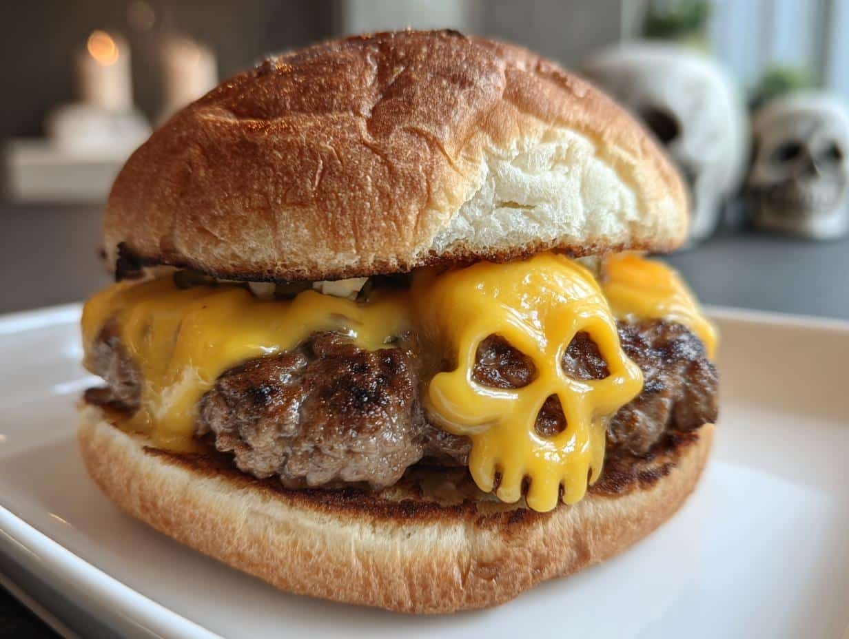 Spooky Cheeseburger Skulls Halloween Dinner in 30 Minutes