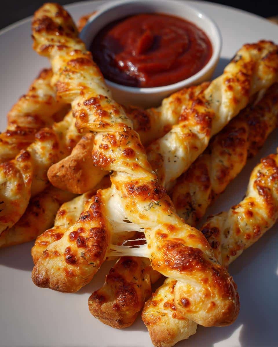 Cheesy Halloween Breadstick Bones with Marinara Blood for Dipping - detail 1
