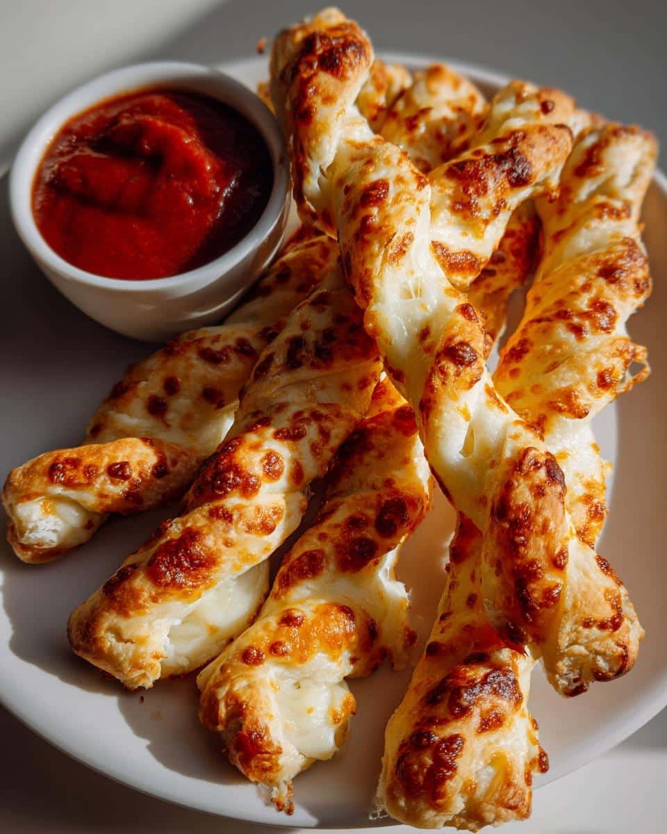 Cheesy Halloween Breadstick Bones with Marinara Blood for Dipping - detail 2