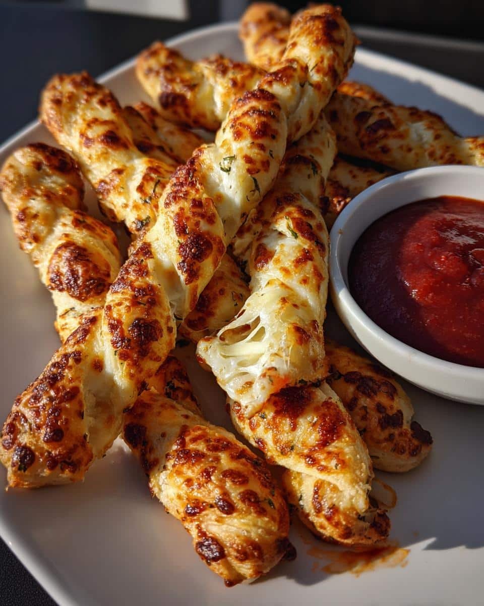 Cheesy Halloween Breadstick Bones with Marinara Blood for Dipping - detail 3