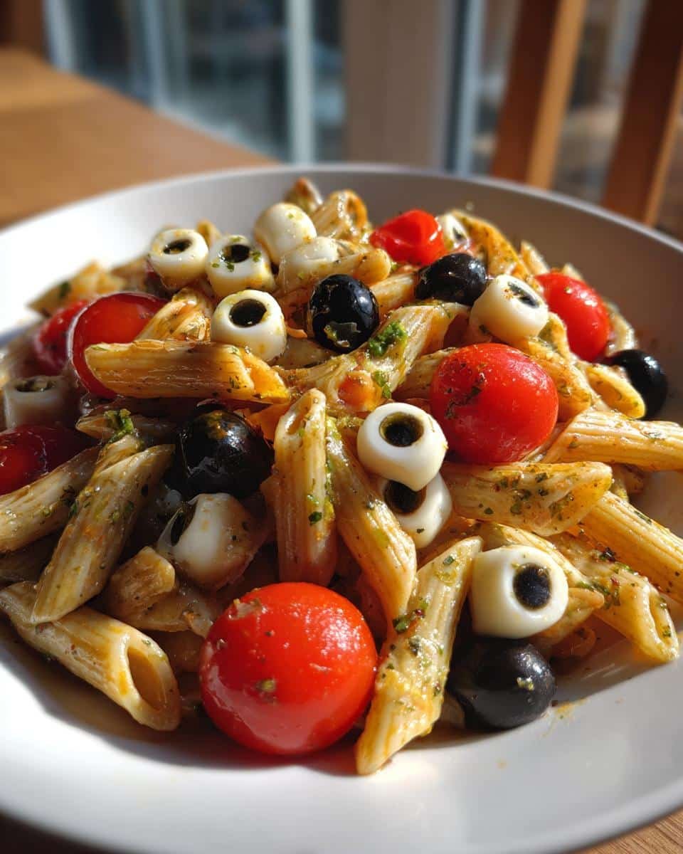 Easy Eyeball Pasta Salad: A Spooky & Delicious Hit! - detail 1