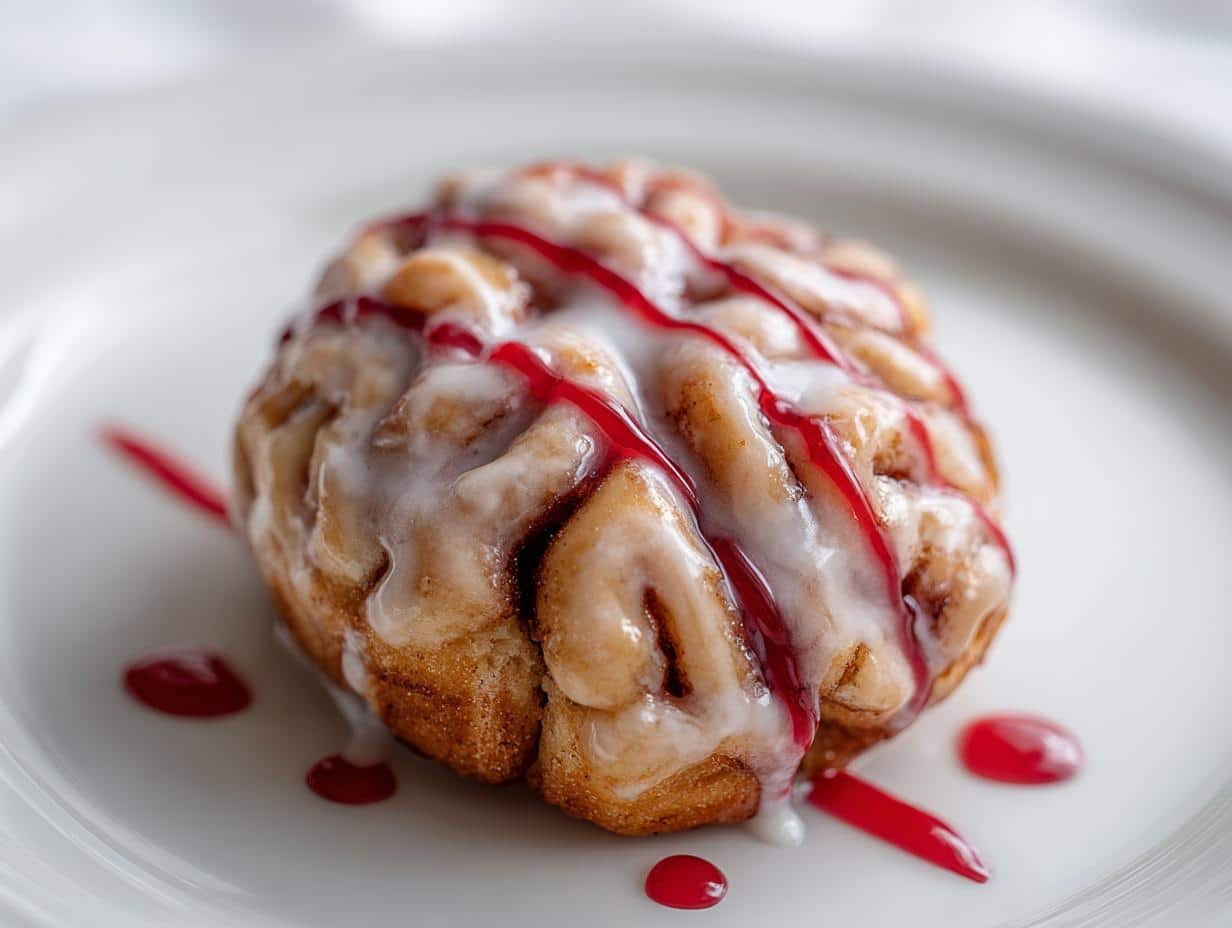 5-Minute Easy Halloween Cinnamon Roll Brains That Scare & Delight
