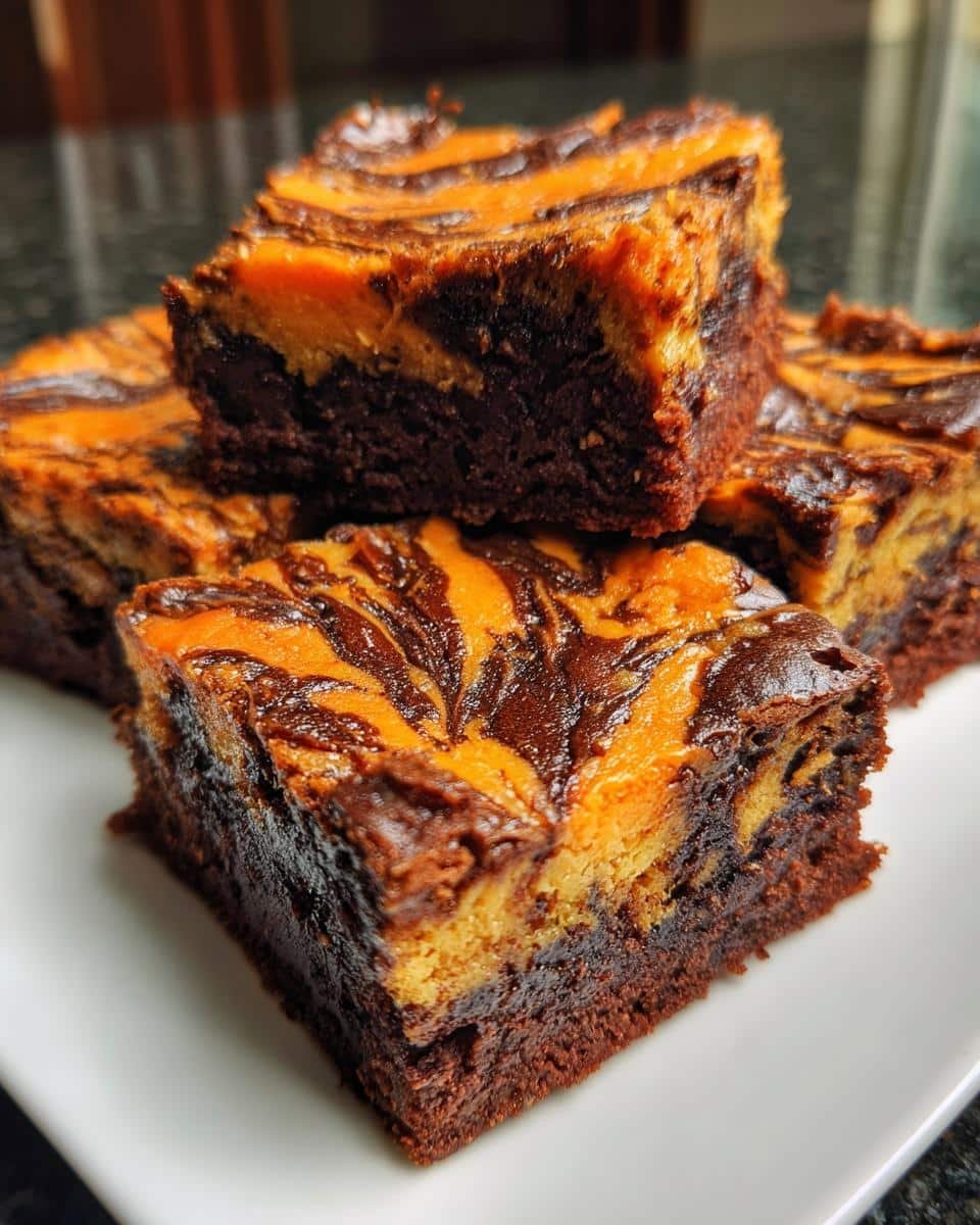 Halloween Cream Cheese Swirl Brownies - detail 2