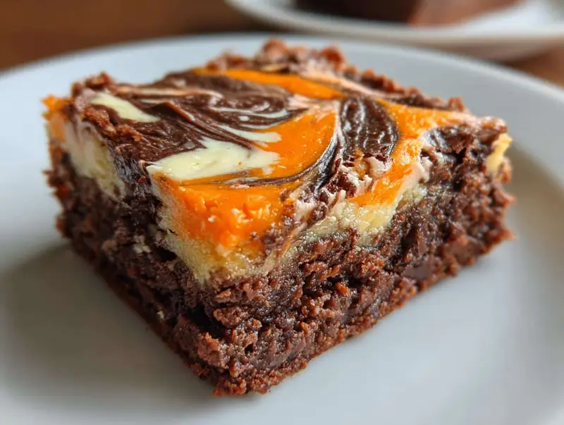 Halloween Cream Cheese Swirl Brownies