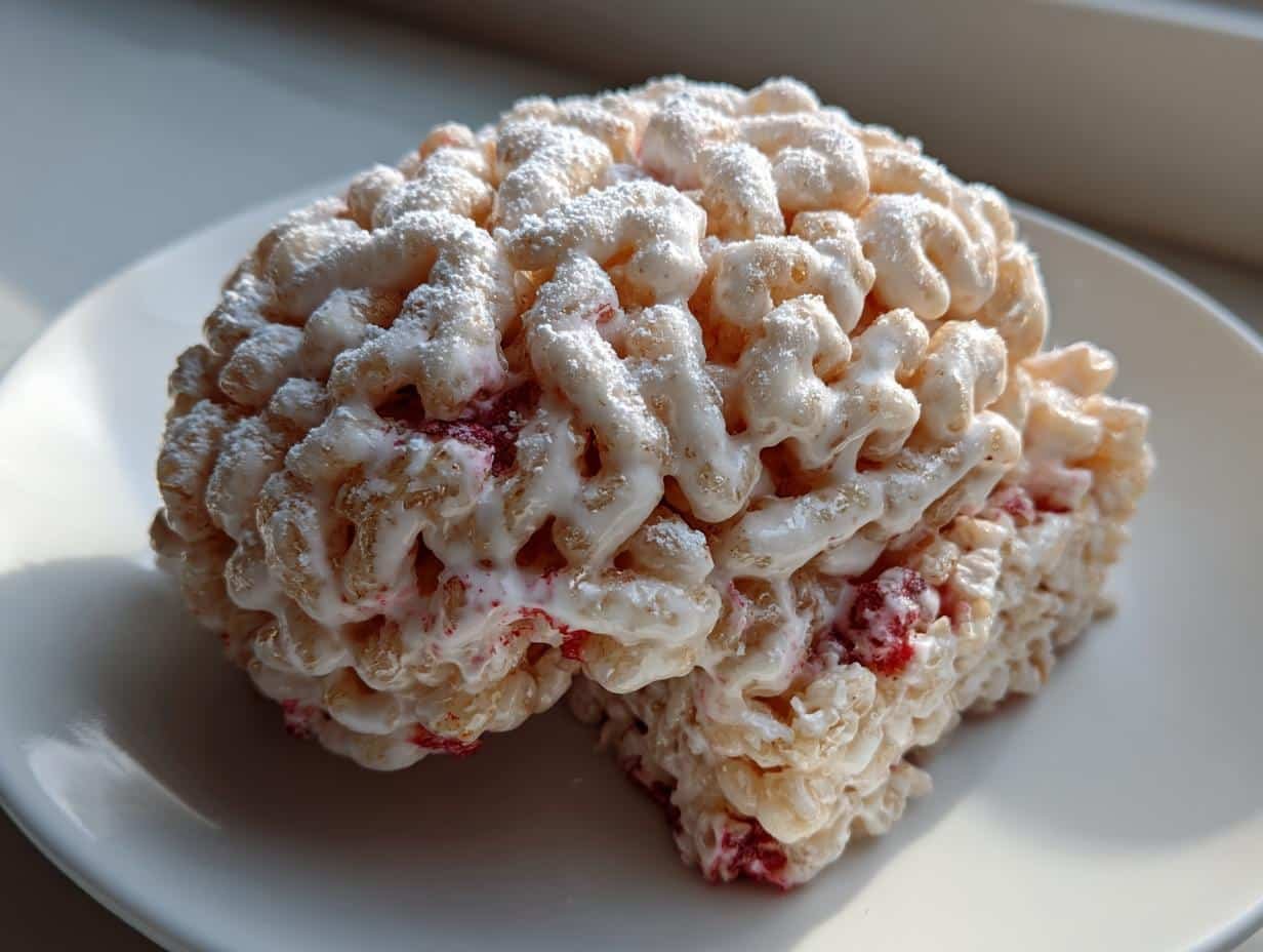 Creepy 10-Minute Marshmallow Rice Krispies Halloween Brains Recipe