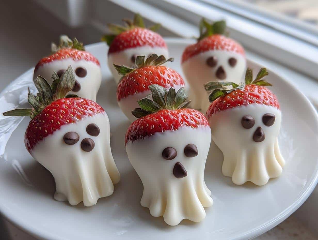 Spooky Strawberry Ghosts: 3-Ingredient Halloween Magic