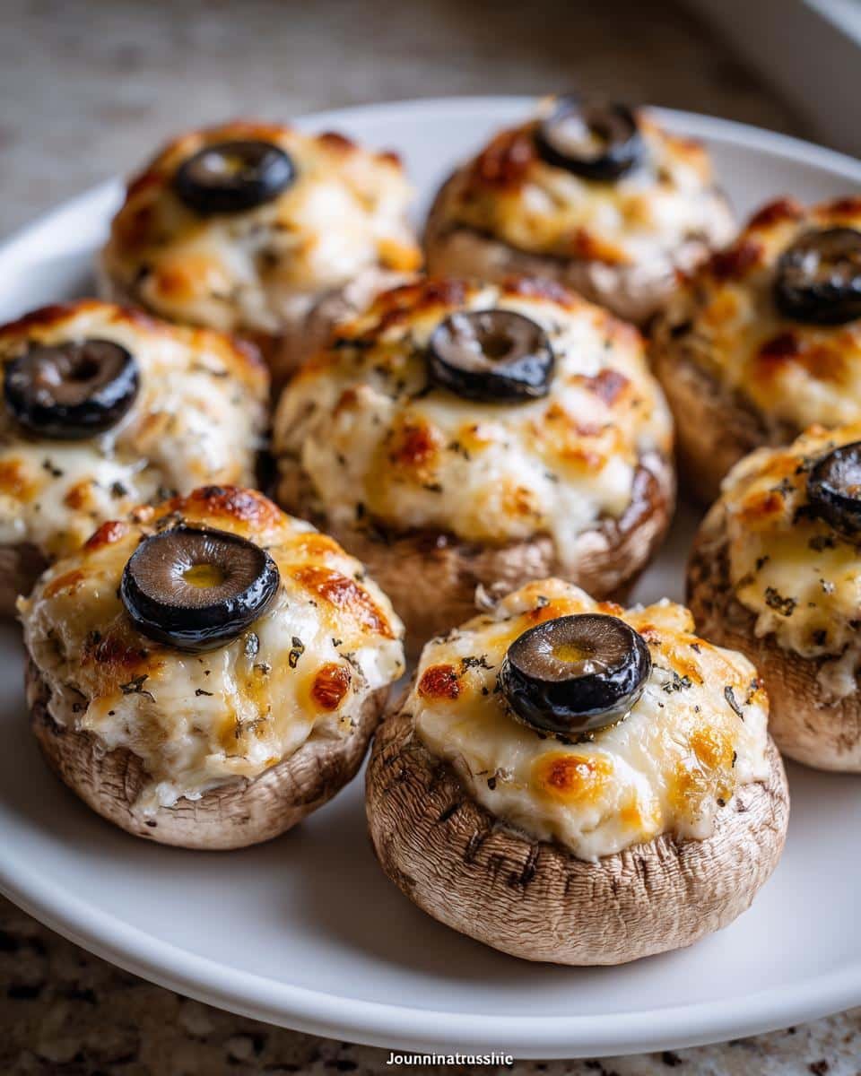 Stuffed Mushroom "Eyeballs" - detail 1
