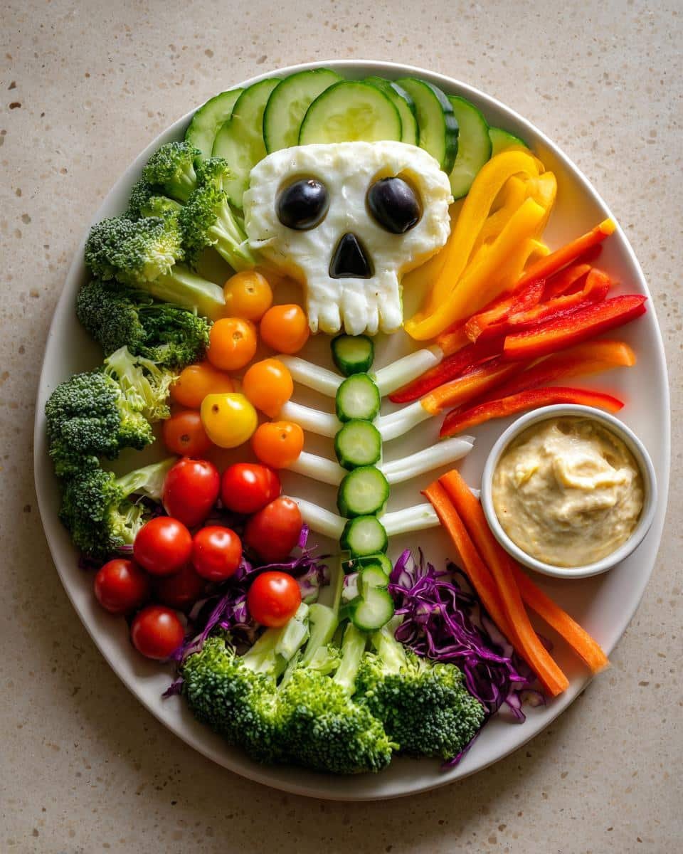 Veggie Skeleton Platter - detail 2