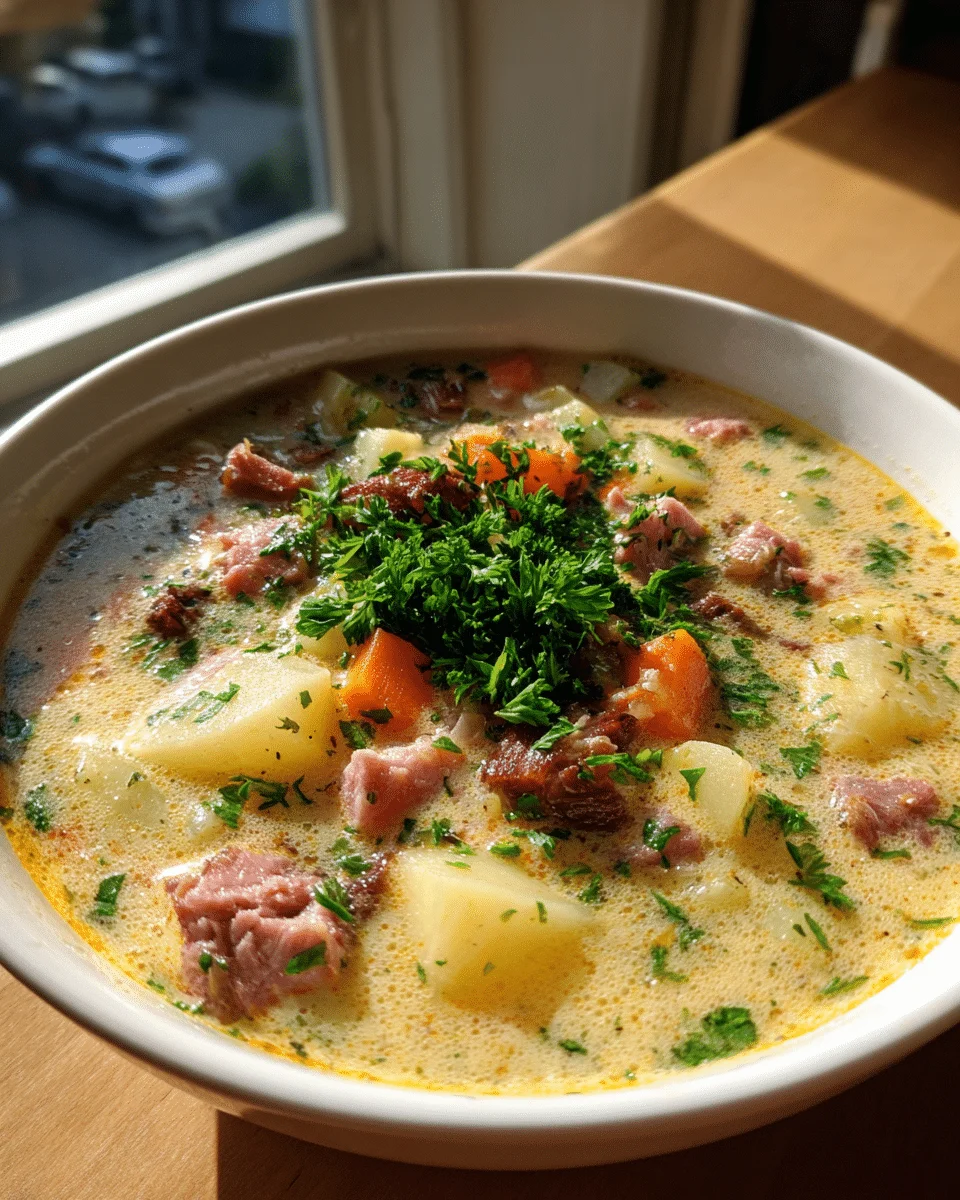 40-Minute Easy One Pot Ham and Potato Soup That Warms the Soul