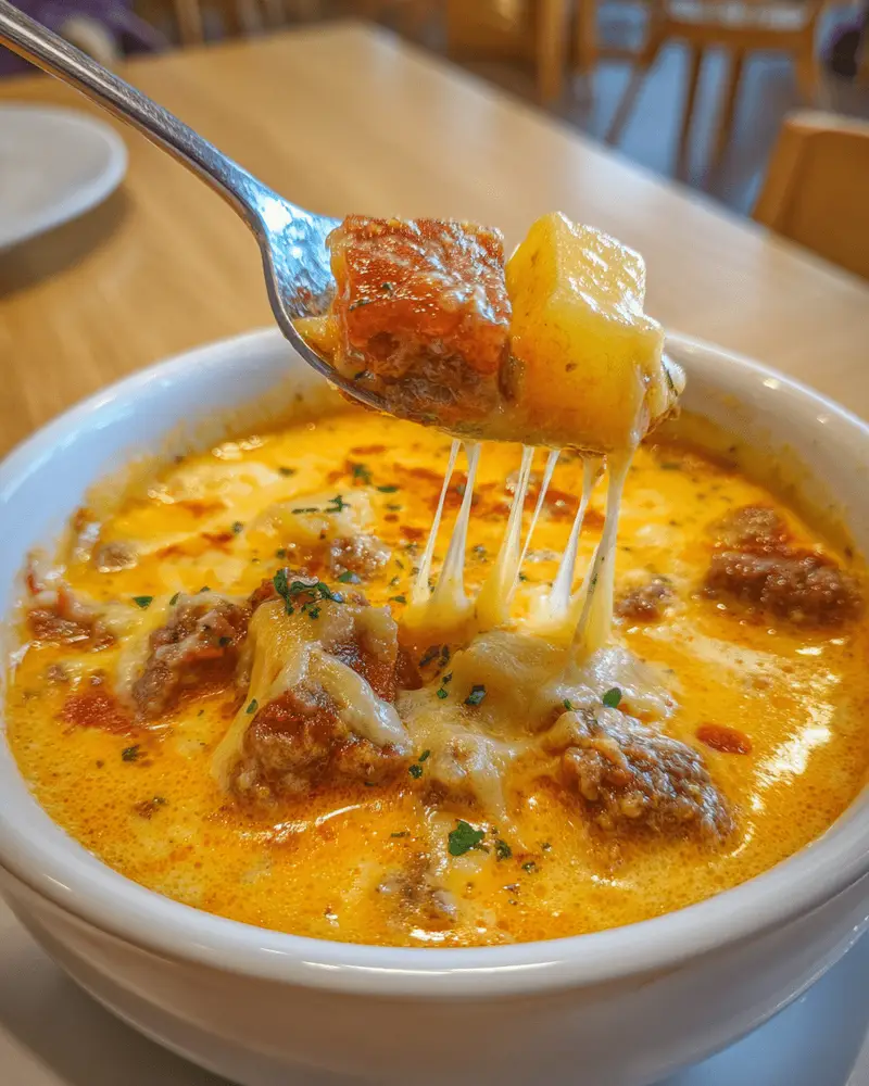 Ultimate Cheesy Beef and Potato Soup for a Cozy Feast