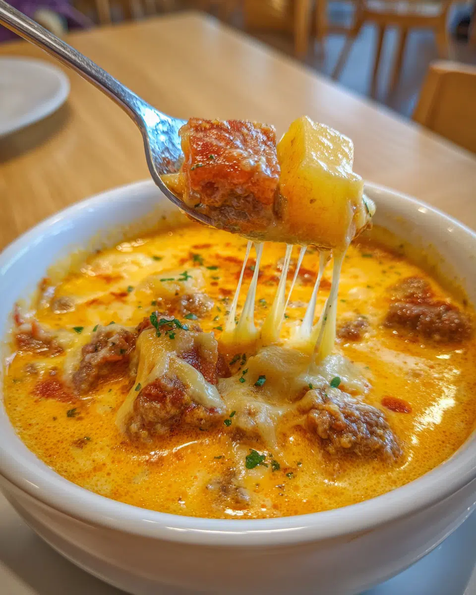 Ultimate Cheesy Beef and Potato Soup for a Cozy Feast