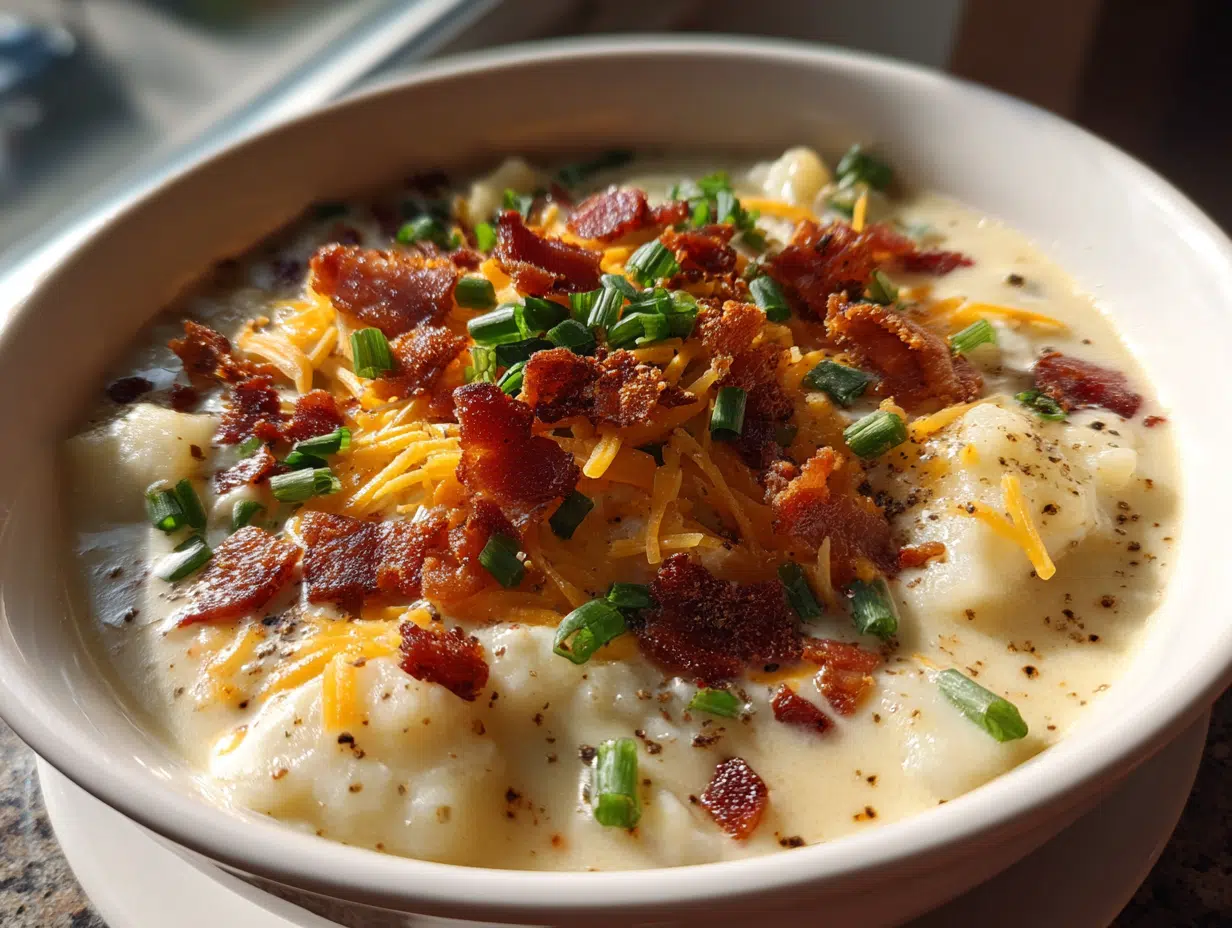 10/10 Easy Slow Cooker Potato Soup with Bacon &amp; Cream Cheese