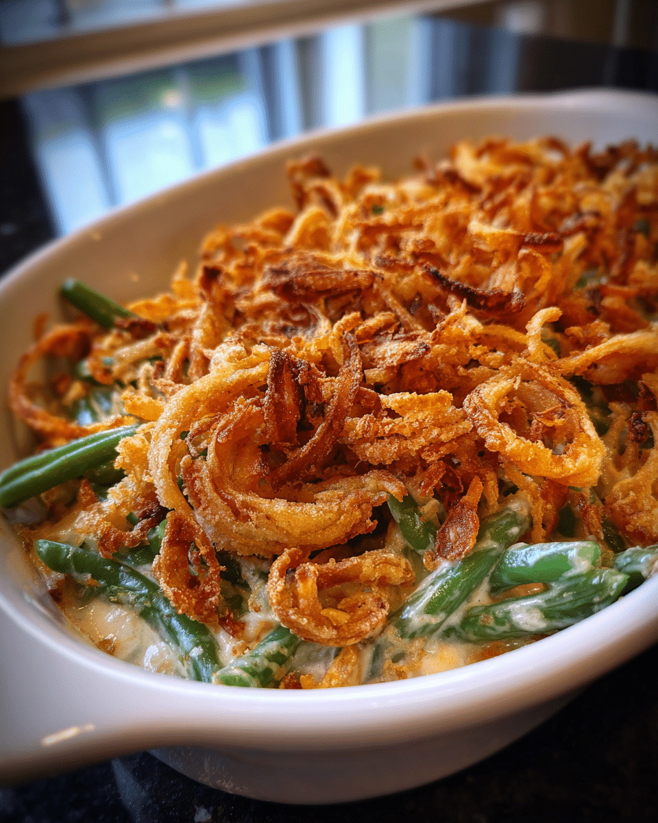 Drool-Worthy Classic Campbells Green Bean Casserole Perfection