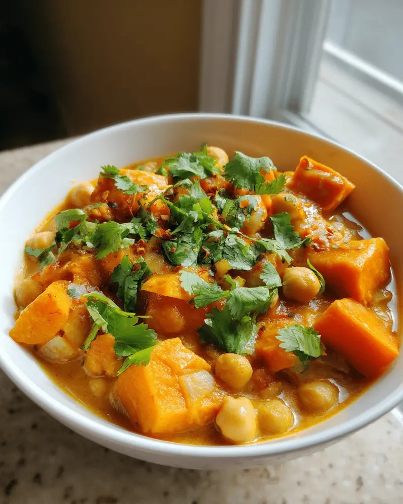 Hearty Sweet Potato and Chickpea Curry Comfort Recipe