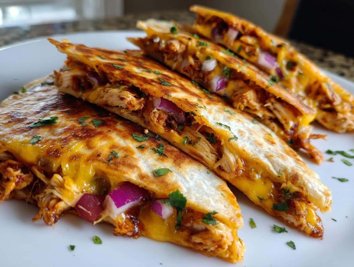 20-Minute Smoky BBQ Chicken Quesadillas You’ll Crave