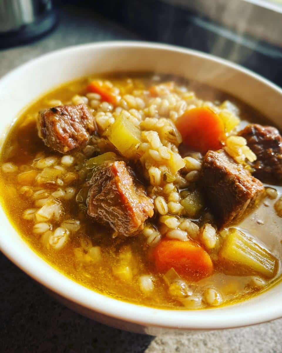 Beef and Barley Soup - detail 1