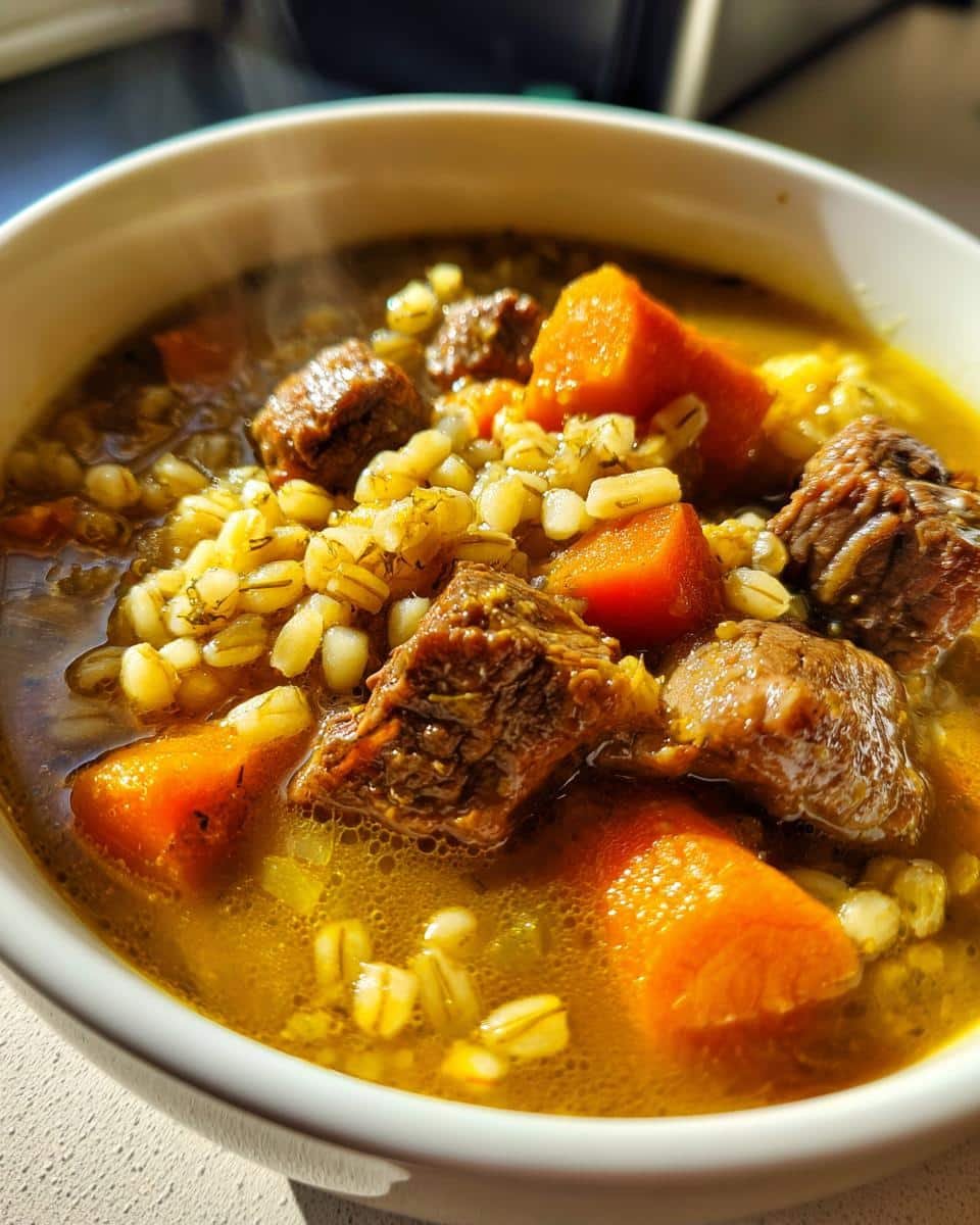 Beef and Barley Soup - detail 3
