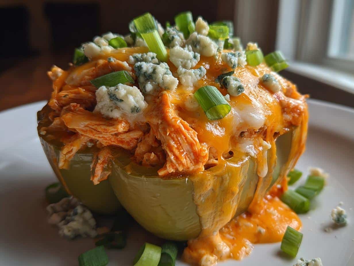 3-Ingredient Buffalo Chicken Stuffed Peppers Are Irresistible