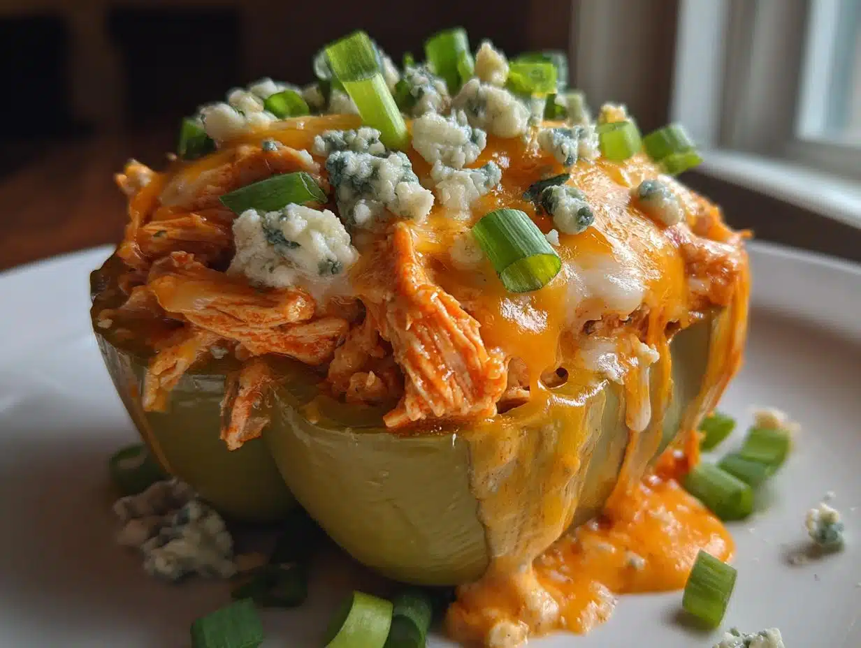 3-Ingredient Buffalo Chicken Stuffed Peppers Are Irresistible