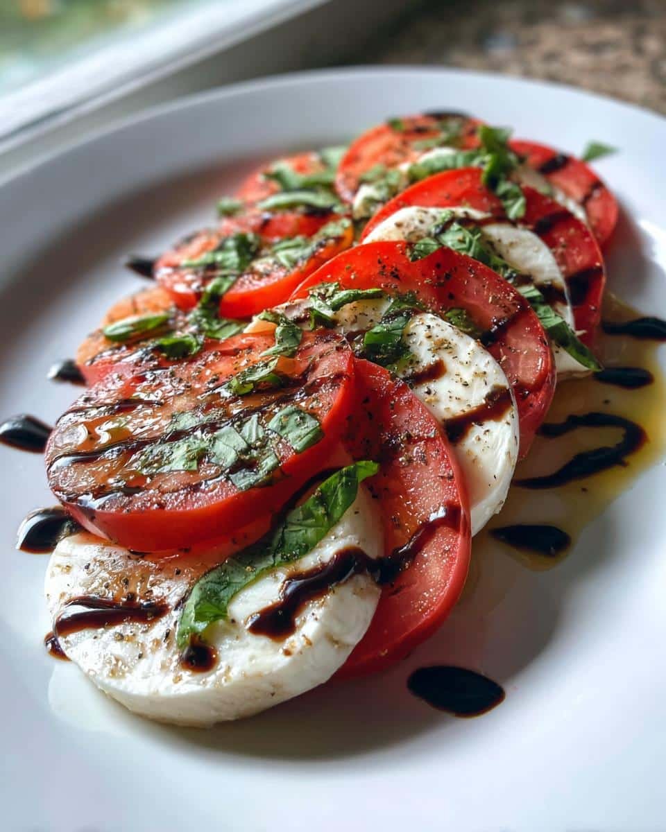 Caprese Salad with Balsamic Glaze - detail 1