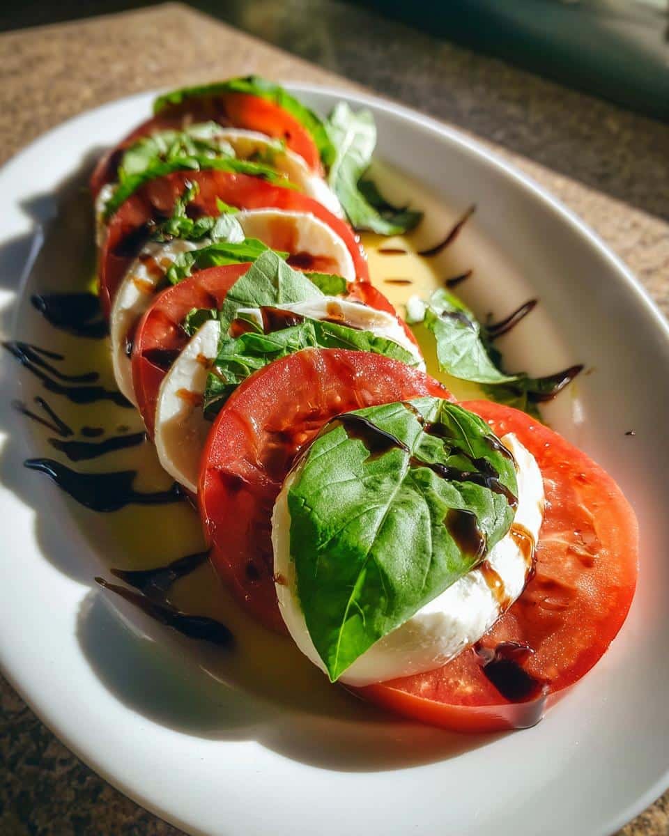 Caprese Salad with Balsamic Glaze - detail 2