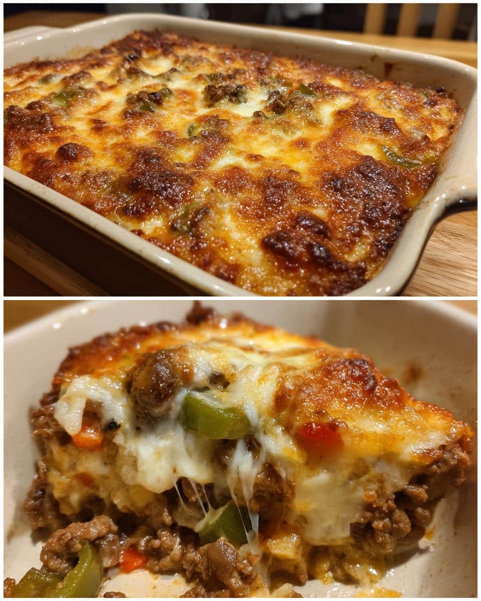 Cheesy Low-Carb Philly Casserole - detail 1