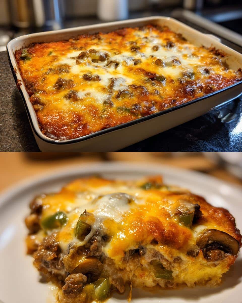 Cheesy Low-Carb Philly Casserole - detail 2