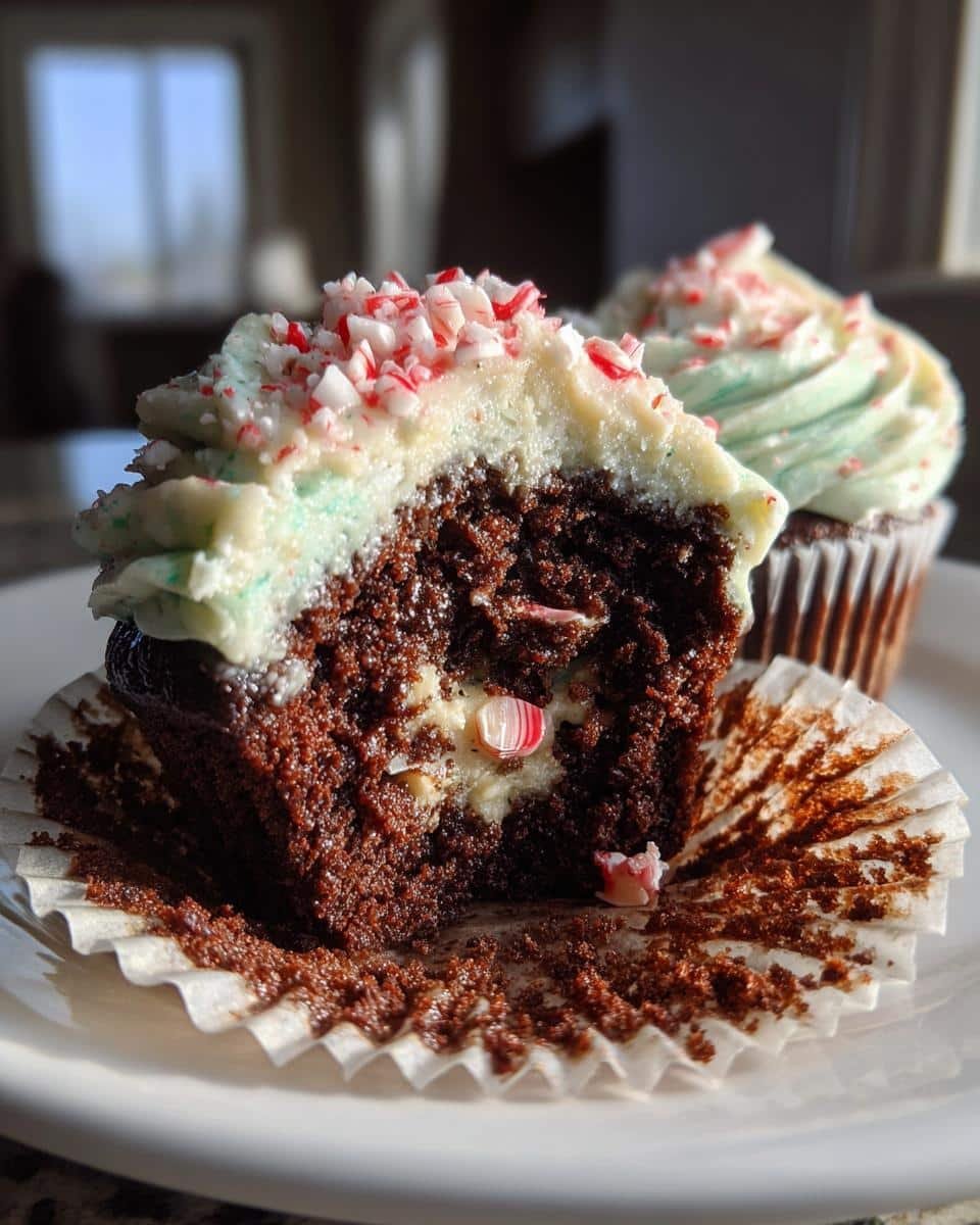Chocolate Peppermint Cupcakes - detail 1