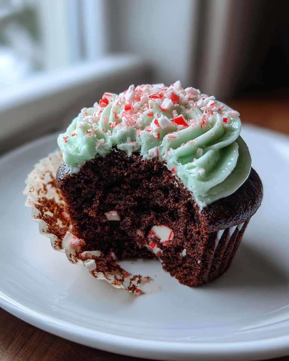 Chocolate Peppermint Cupcakes - detail 2