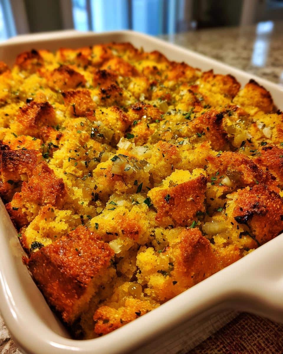 Cornbread Stuffing with Jalapeño - detail 1