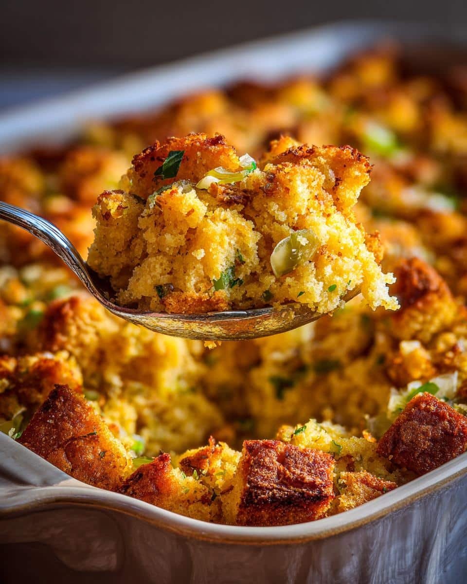 Cornbread Stuffing with Jalapeño - detail 3