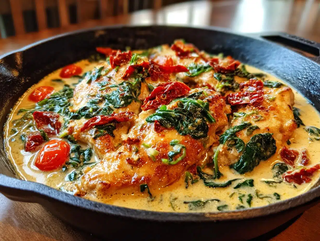 Creamy Tuscan Chicken Skillet Recipe in Just 30 Minutes