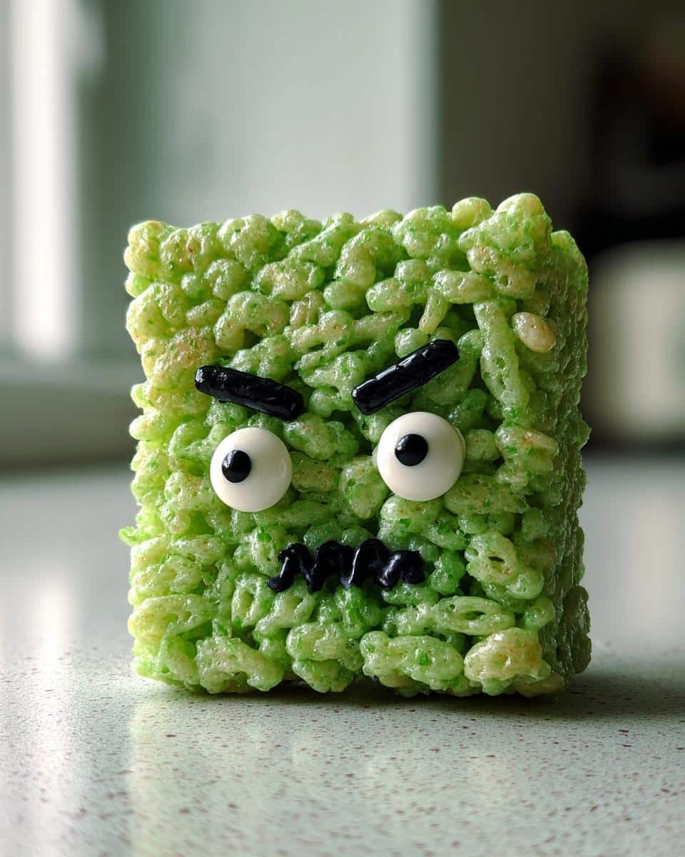 Frankenstein Rice Krispie Treats - detail 1