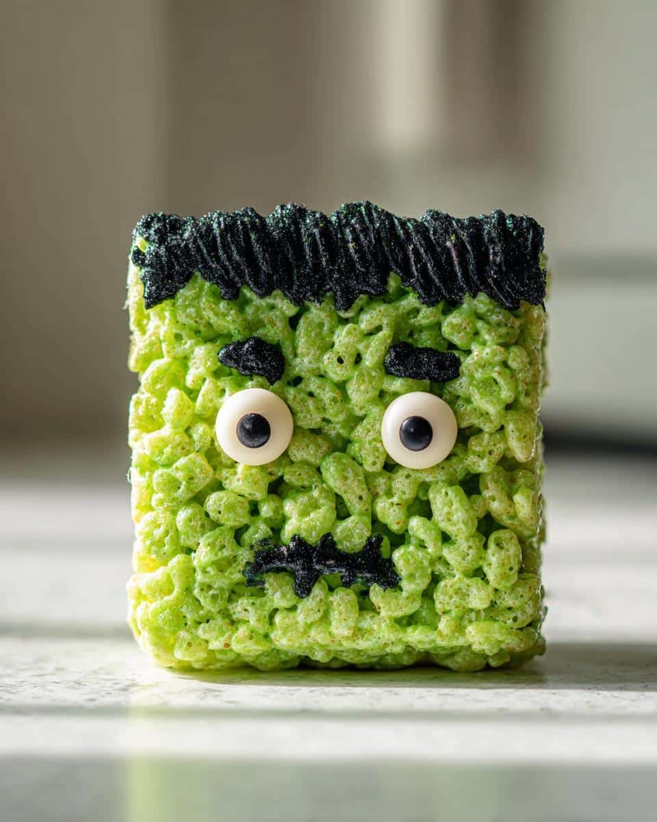 Frankenstein Rice Krispie Treats - detail 2