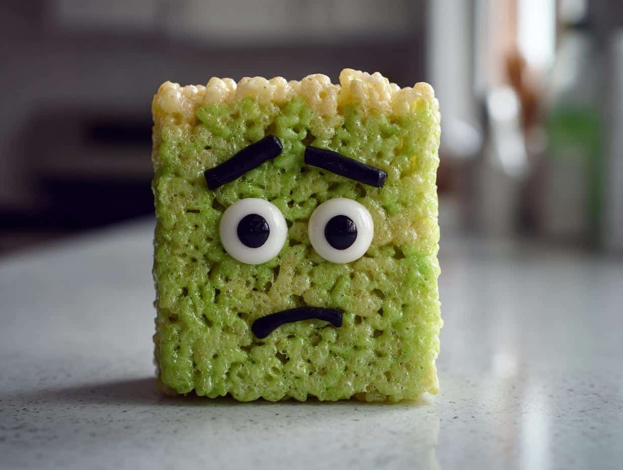 20-Minute Frankenstein Rice Krispie Treats Kids Adore